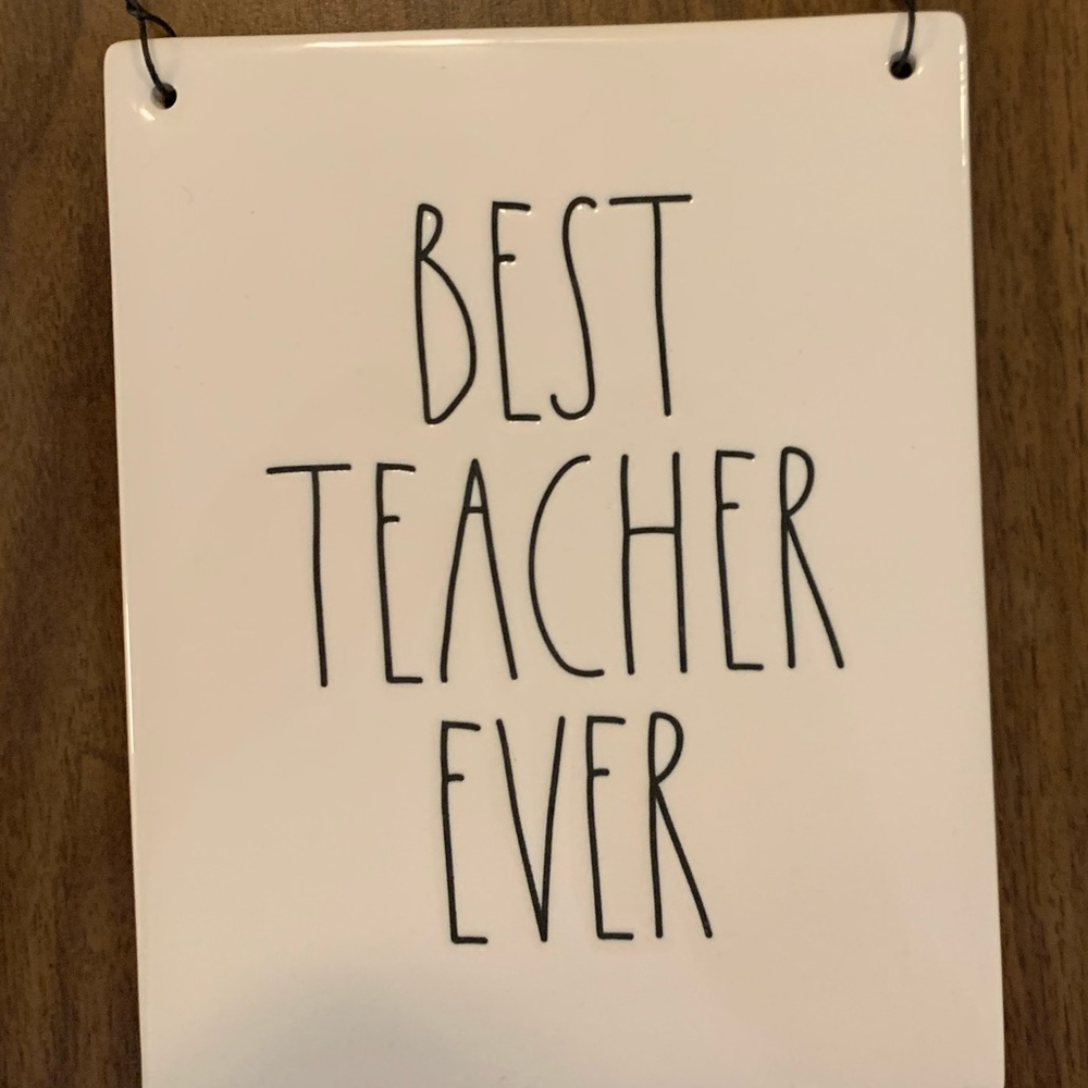 Rae Dunn BEST TEACHER EVER sign